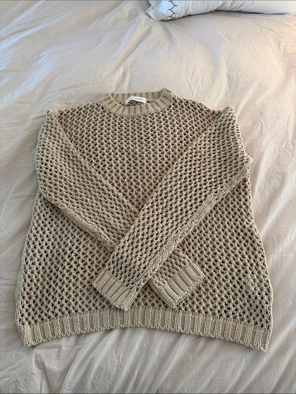 The Frankie Shop crochet beige sweater